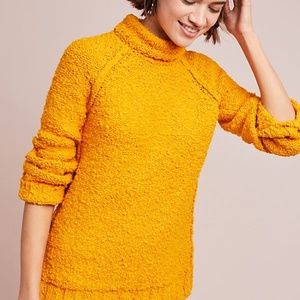 Anthropologie JULIETTE TURTLENECK Sweater Mustard cozy Warm Sunshine Bright NWT